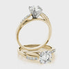 multiple angles of the classic 14K yellow gold lab created diamond criss cross ring.