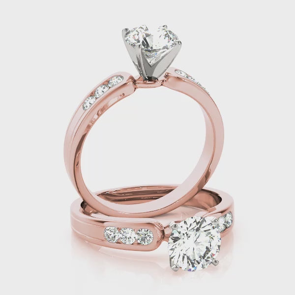 Timeless Elegance: Classic Round Brilliant Diamond Cathedral Solitaire