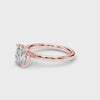 Rose Gold Oval Lab Diamond Ring Display