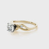 Classic Round Lab Created Diamond Bypass Solitaire Ring in 14K Yellow Gold