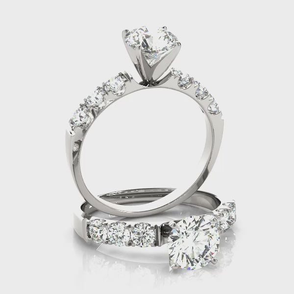 Modern 14k White Gold Ring