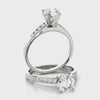 White Gold Channel Set Lab Created Diamond Ring
