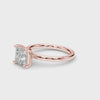 Romantic Princess Cut Lab Grown Diamond Ring in 14K Rose Gold