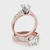 360 Degree View of Round Cut Lab Grown Diamond Ring in Rose Gold