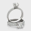 Triple Row White Gold Statement Ring