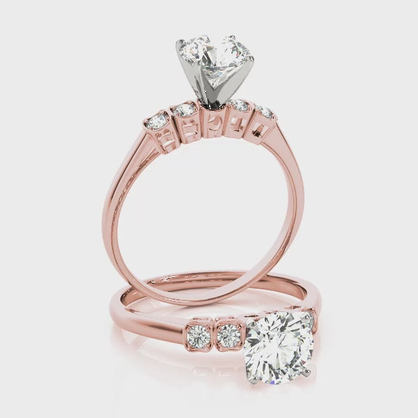 Trendy Rose Gold Diamond Ring
