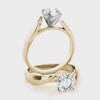 Brilliant Round Lab Created Diamond Twist Solitaire Ring in 14K Yellow Gold