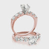 Stunning Side-Stone Rose Gold Ring