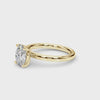 Yellow Gold Oval Lab Diamond Ring Showcase