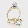 Full structural display from multiple angles of the classic yet modern 14K yellow gold