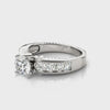 Milgrain White Gold Diamond Ring