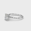 White Gold Oval Lab Diamond Ring 360 View