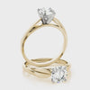 360° Sparkle of Round Cut Lab Grown Diamond Ring in Yellow Gold