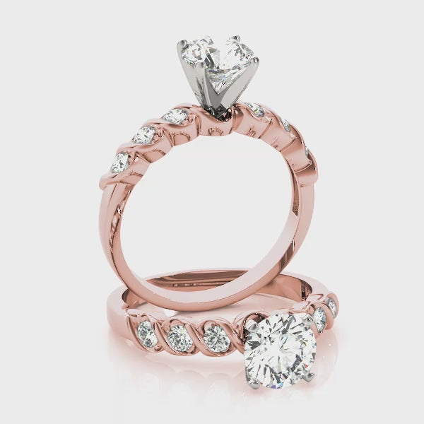 Modern 14k Diamond Ring