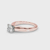 360 Degree Rotation Video of Rose Gold Round Brilliant Diamond Engagement Ring