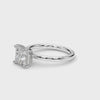Modern Geometric Brilliance: 14K White Gold Princess Cut Ring
