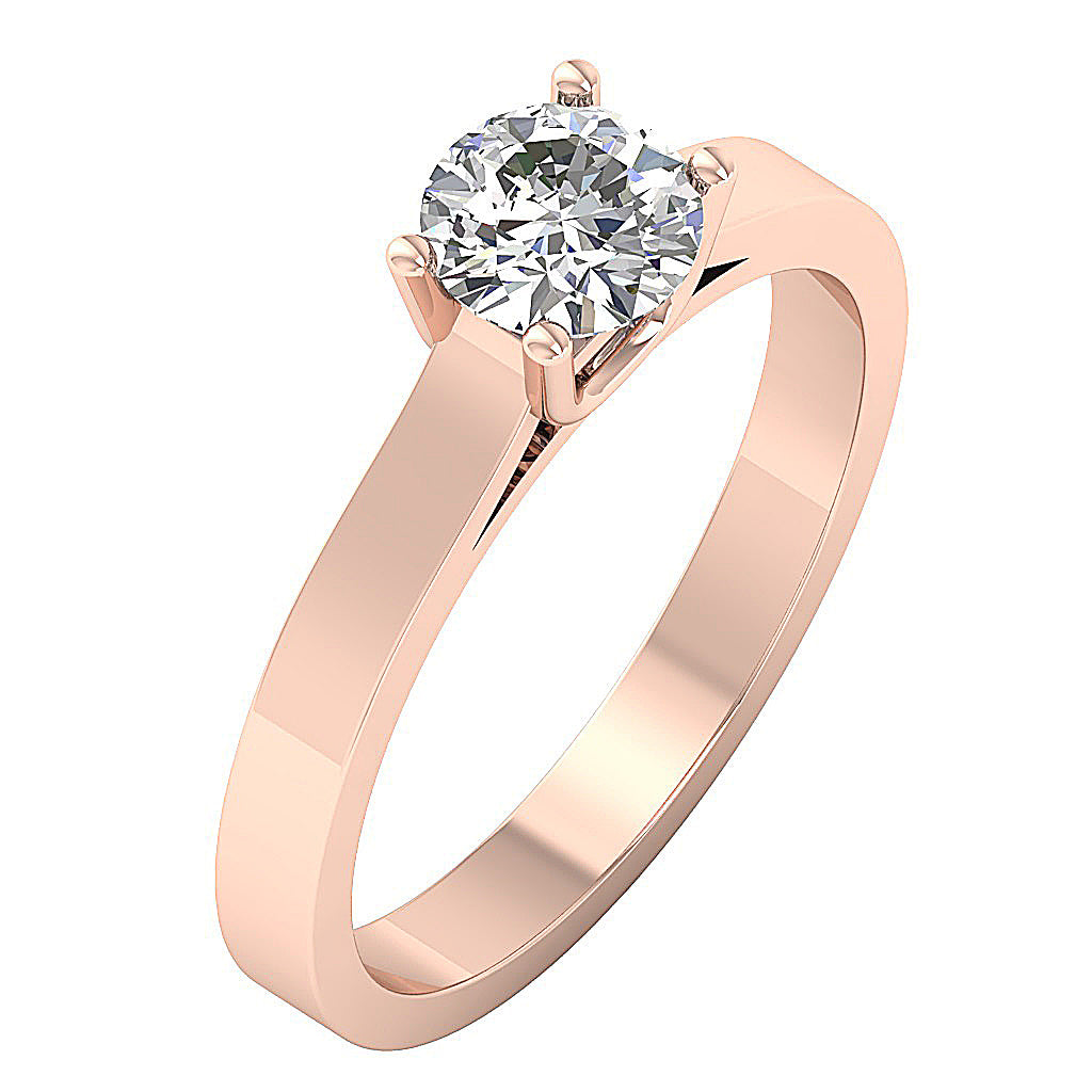 Luxury rose gold engagement ring with 2.50ct VS-F lab diamond