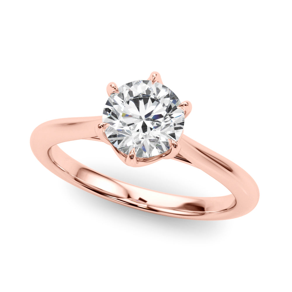 Elegant 1.50 carat lab grown diamond ring in 14K rose gold