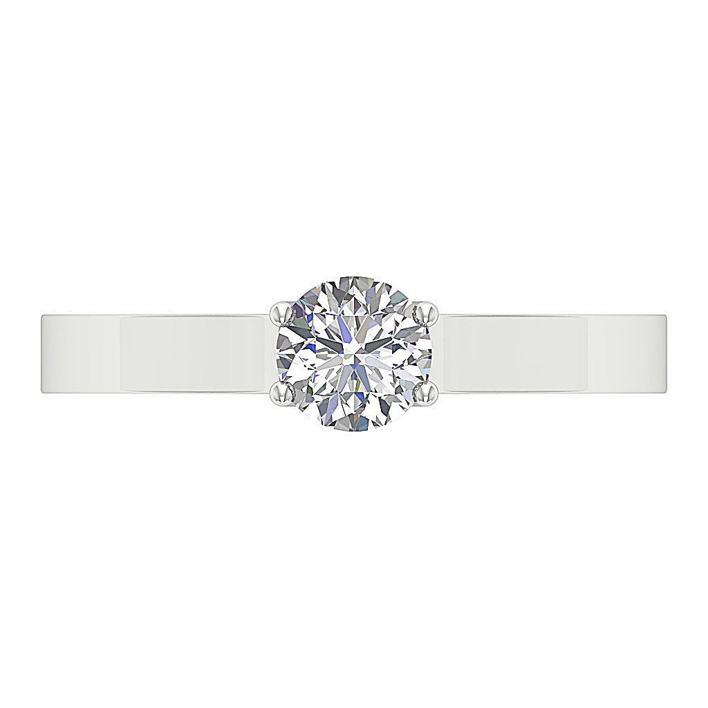 Close-up shot of high-quality VS clarity F color lab diamond