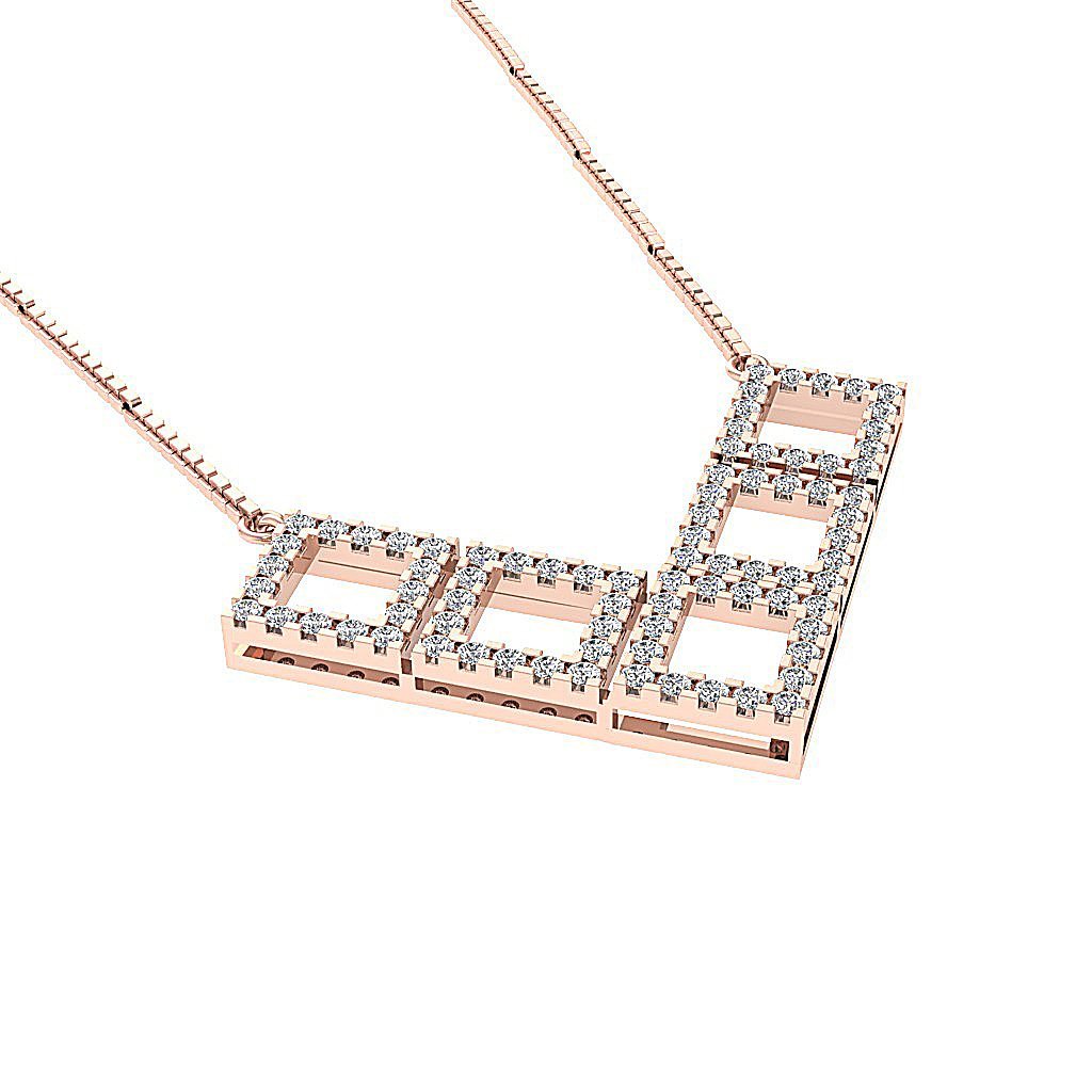 Unique Fashion Pendants SI1/I1 G 0.70 Carat Round Diamond 14k/18k Solid Gold