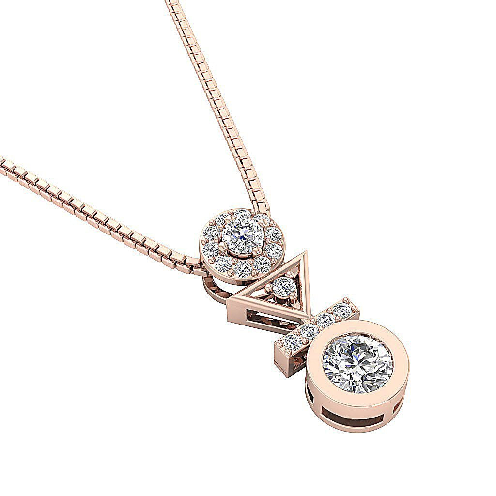 Fashion Pendants VS1/SI1/I1 G 0.60 Carat 14k/18k Solid White Gold Natural Diamond