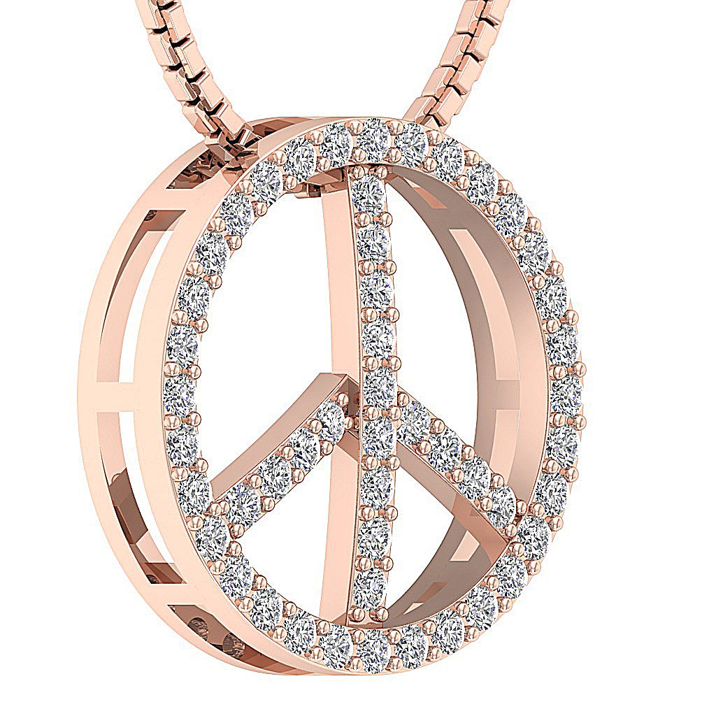 Natural Diamond Circle Of Love Engagement Pendants SI1/I1 G 0.50 Ct 14k/18k White Gold Prong Set