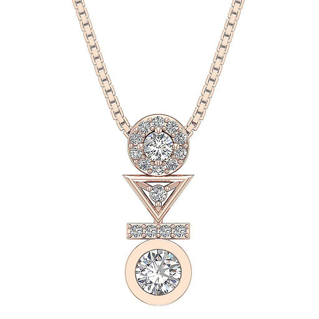 Fashion Pendants VS1/SI1/I1 G 0.60 Carat 14k/18k Solid White Gold Natural Diamond