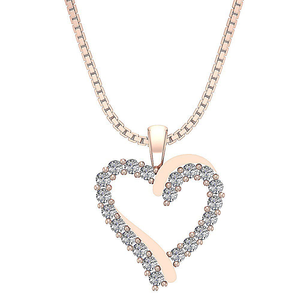 14kRoseGoldHeartPendants