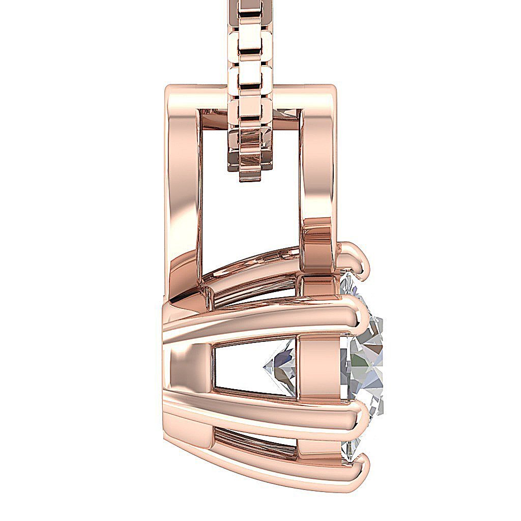 Solitaire Pendants 14k/18k White Gold VS1/SI1/I1 0.50 Ct Genuine Diamonds