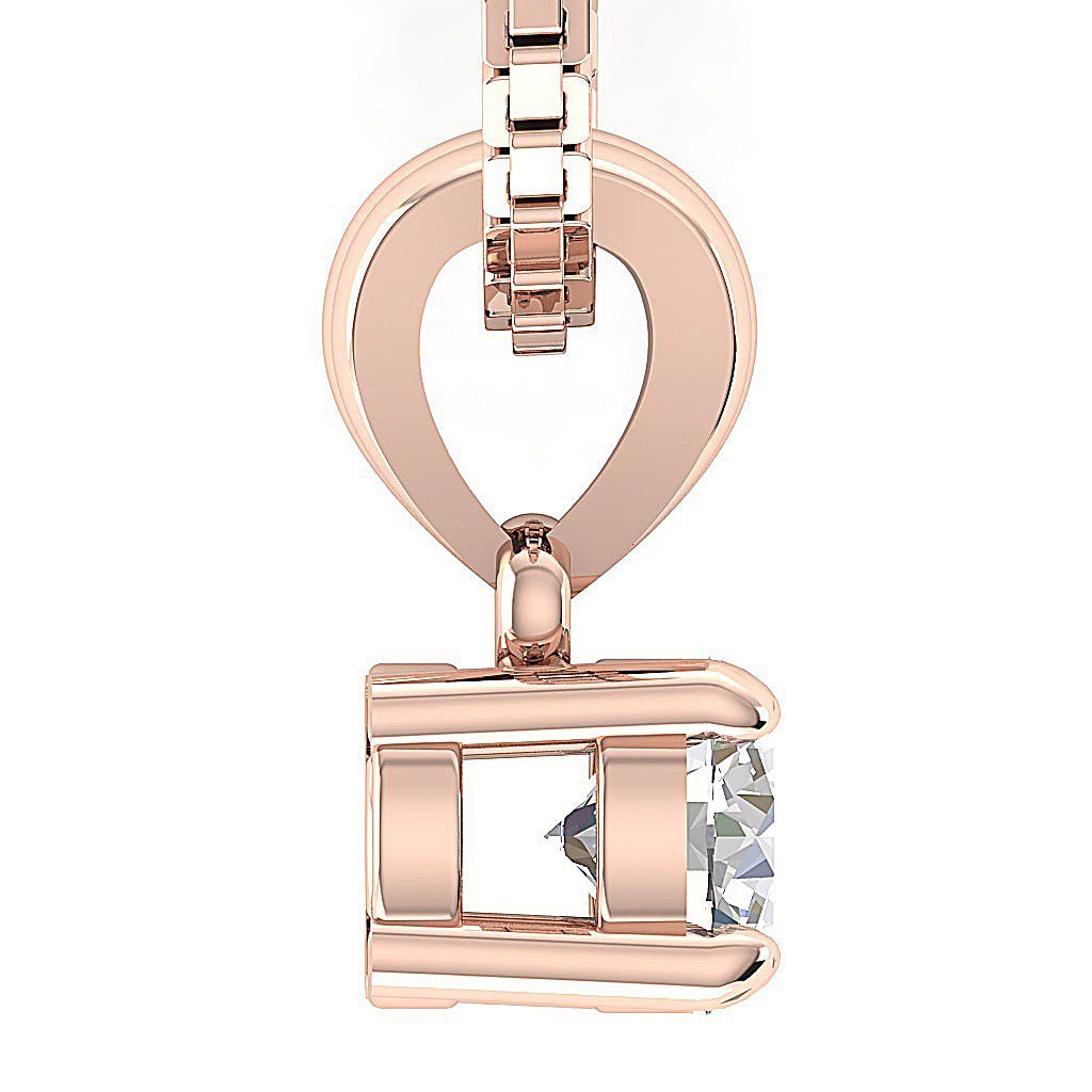 Solitaire Pendants 14k/18k Solid Gold VS1/SI1/I1 0.25 Ct Natural Diamonds Prong Set