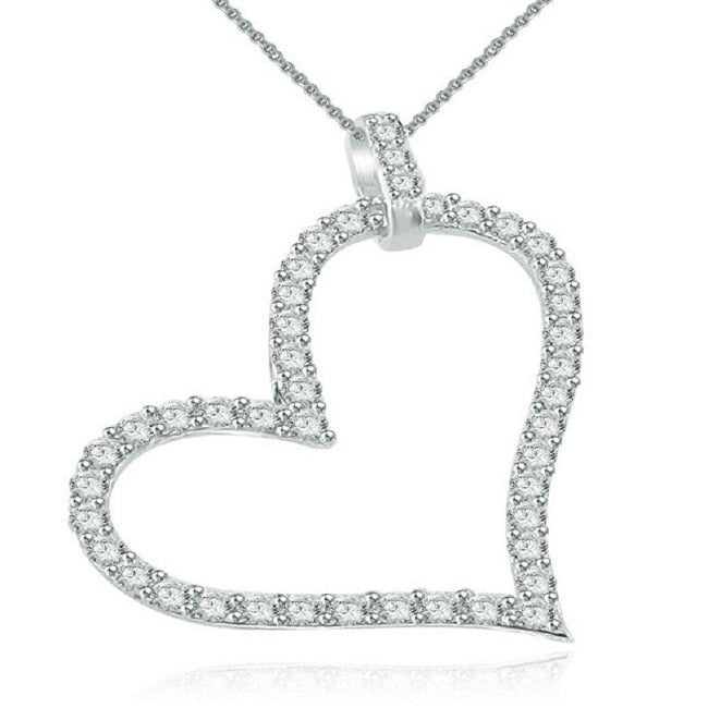 Heart Pendants VVS1/VS1/SI1/I1 0.70 Carat Genuine Diamond 14k/18k Gold