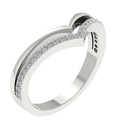 I1G 0.35Ct Designer Diamond Stackable 14K Solid Gold Wedding Ring 8.90MM