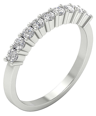 I1 G 0.60 Ct Round Cut Diamond Prong Set 14K Solid Gold Wedding Ring 2.70 MM