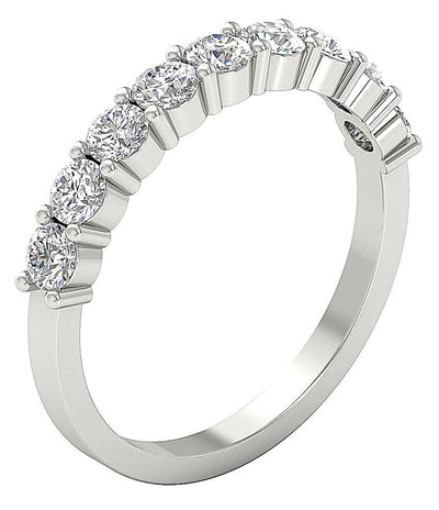 SI1 G 1.10 Ct Natural Diamond Prong Set 14K White Yellow Rose Gold Anniversary Ring 3.10MM