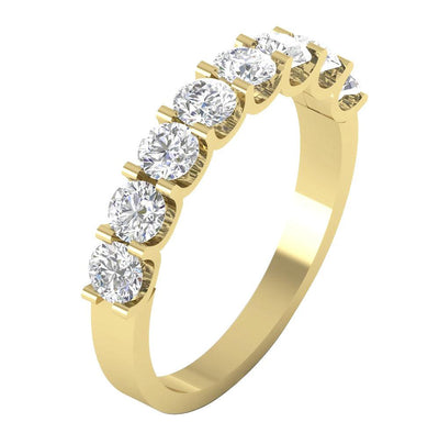 I1 G 1.40 Ct Designer Fashion Wedding Ring Genuine Diamond 14K Yellow Gold Prong Set