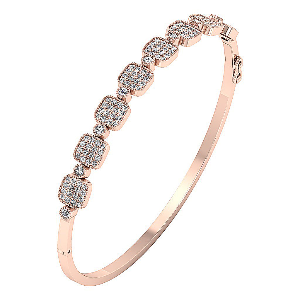 Diamond Bangles Natural Diamonds 14k/18k Solid Gold VVS1/VS1/SI1/I1 1.65 Ct Prong & Bezel Set