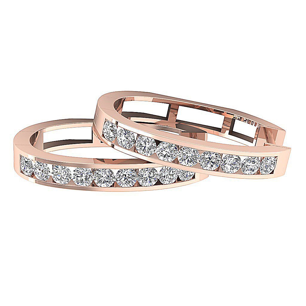 14kGoldChannelHoopsEarring
