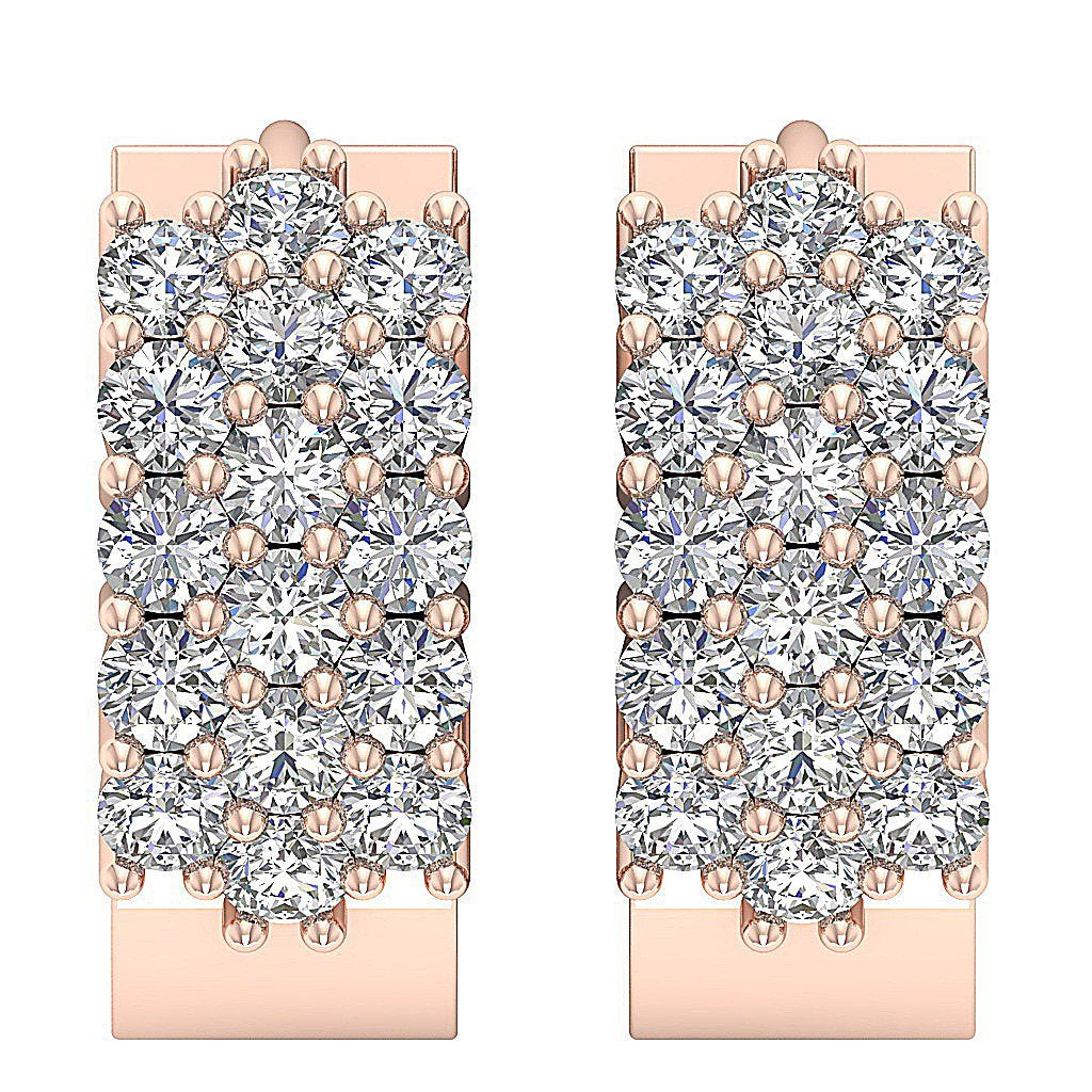 14k Rose Gold Large Hoops Earring
