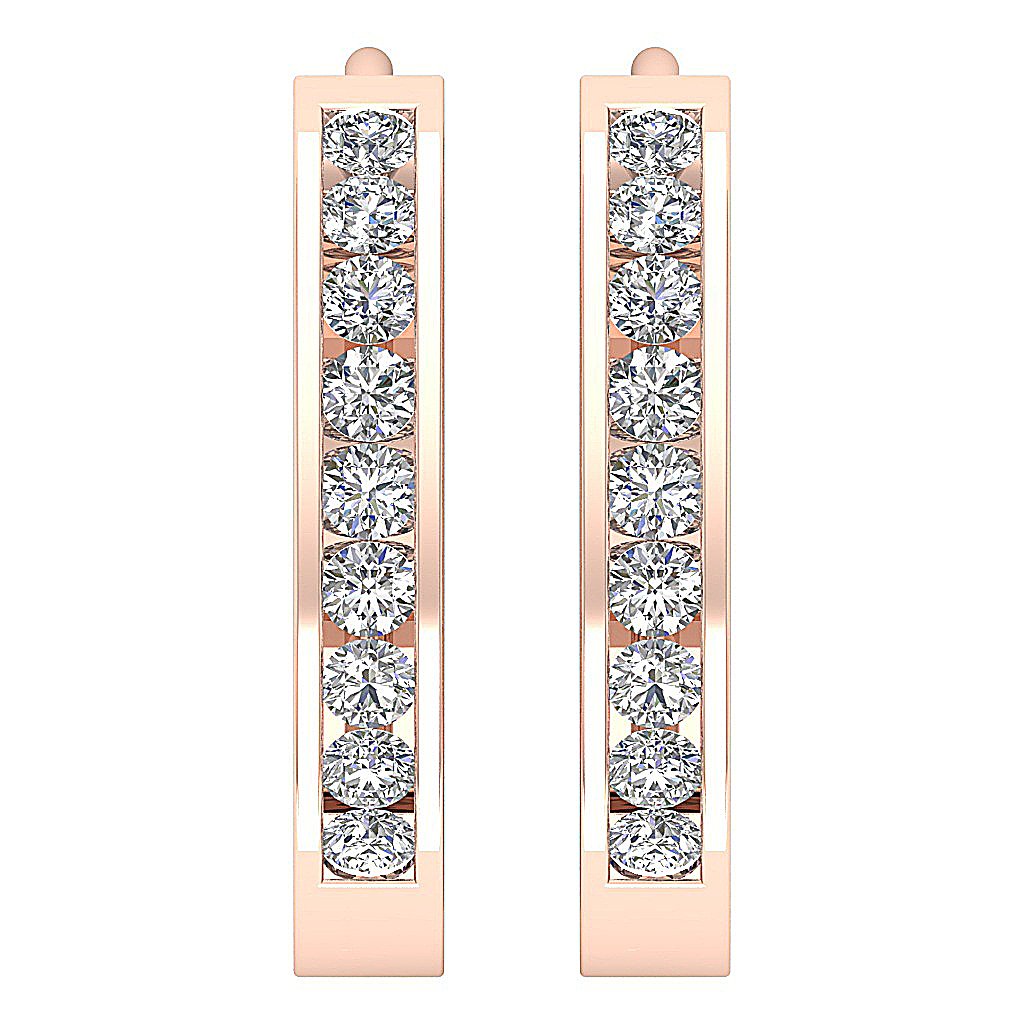 14k Rose Gold Wedding Earring