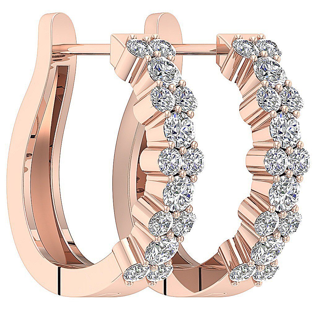 14k Solid Gold Prong Set Earring