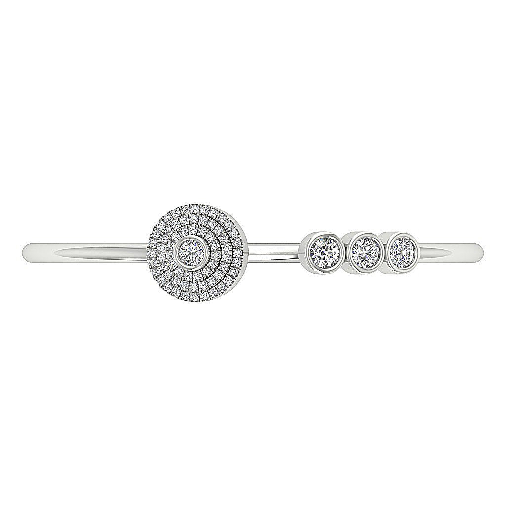 Diamond Bangles Round Diamonds 14k/18k Solid Gold SI1/I1 G 1.90Ct Prong & Bezel Set