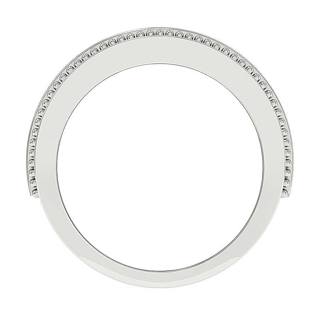 Mens Anniversary Ring SI1/I1 G 2.00Ct Round Diamond 14k Solid Gold Channel Set Width 10.00MM