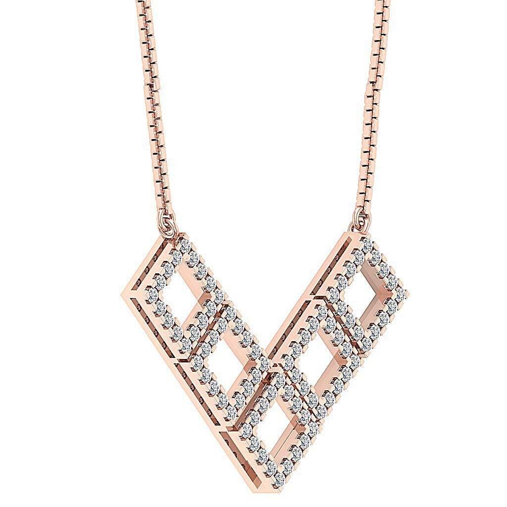 Unique Fashion Pendants SI1/I1 G 0.70 Carat Round Diamond 14k/18k Solid Gold