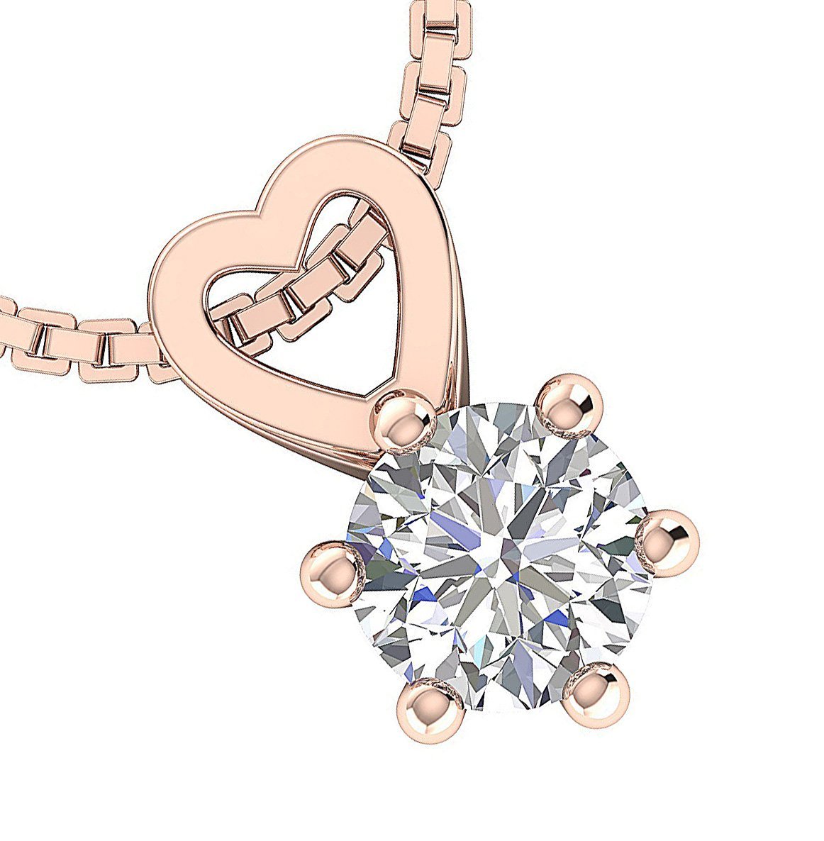 Solitaire Pendants 14k/18k White Gold VS1/SI1/I1 0.50 Ct Genuine Diamonds