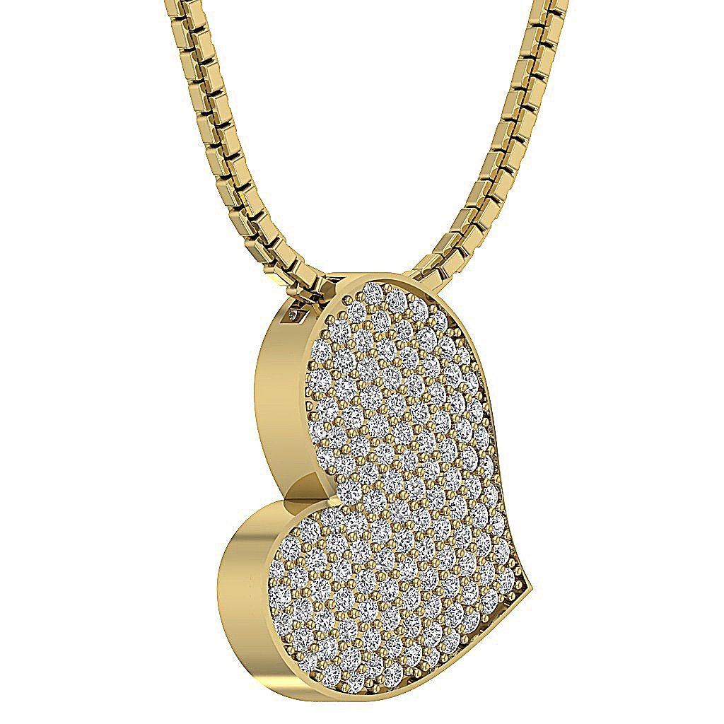 14kYellowGoldDesignerPaveSetWeddingPendants