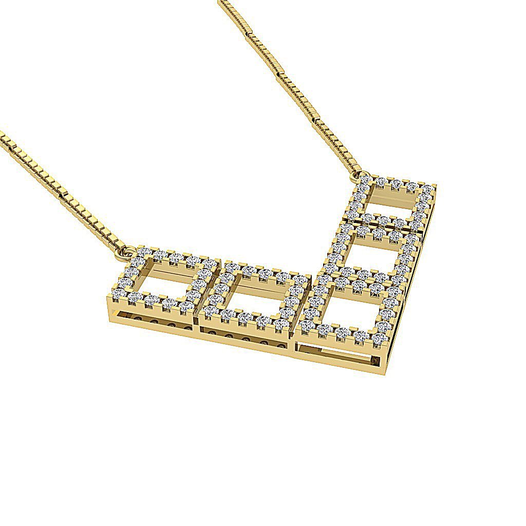Unique Fashion Pendants SI1/I1 G 0.70 Carat Round Diamond 14k/18k Solid Gold