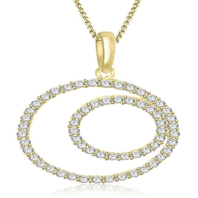 14k/18k Rose Gold Circle Of Love Anniversary Pendants Round Diamond I1/SI1 G 0.70 Ct Prong Set
