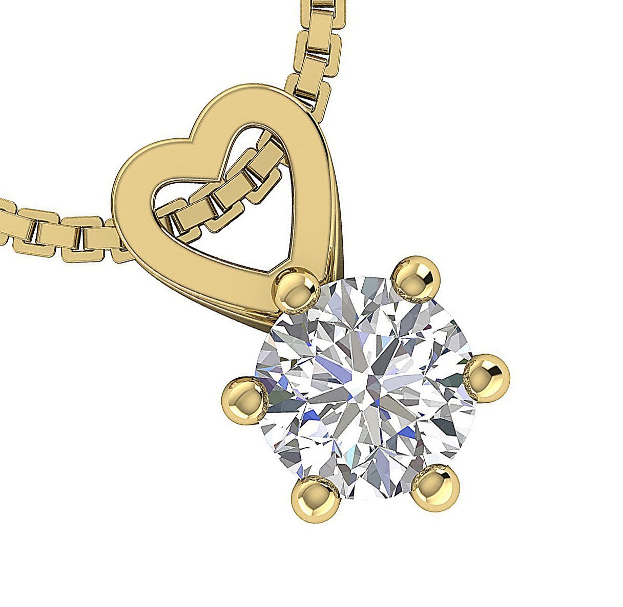 Solitaire Pendants 14k/18k White Gold VS1/SI1/I1 0.50 Ct Genuine Diamonds