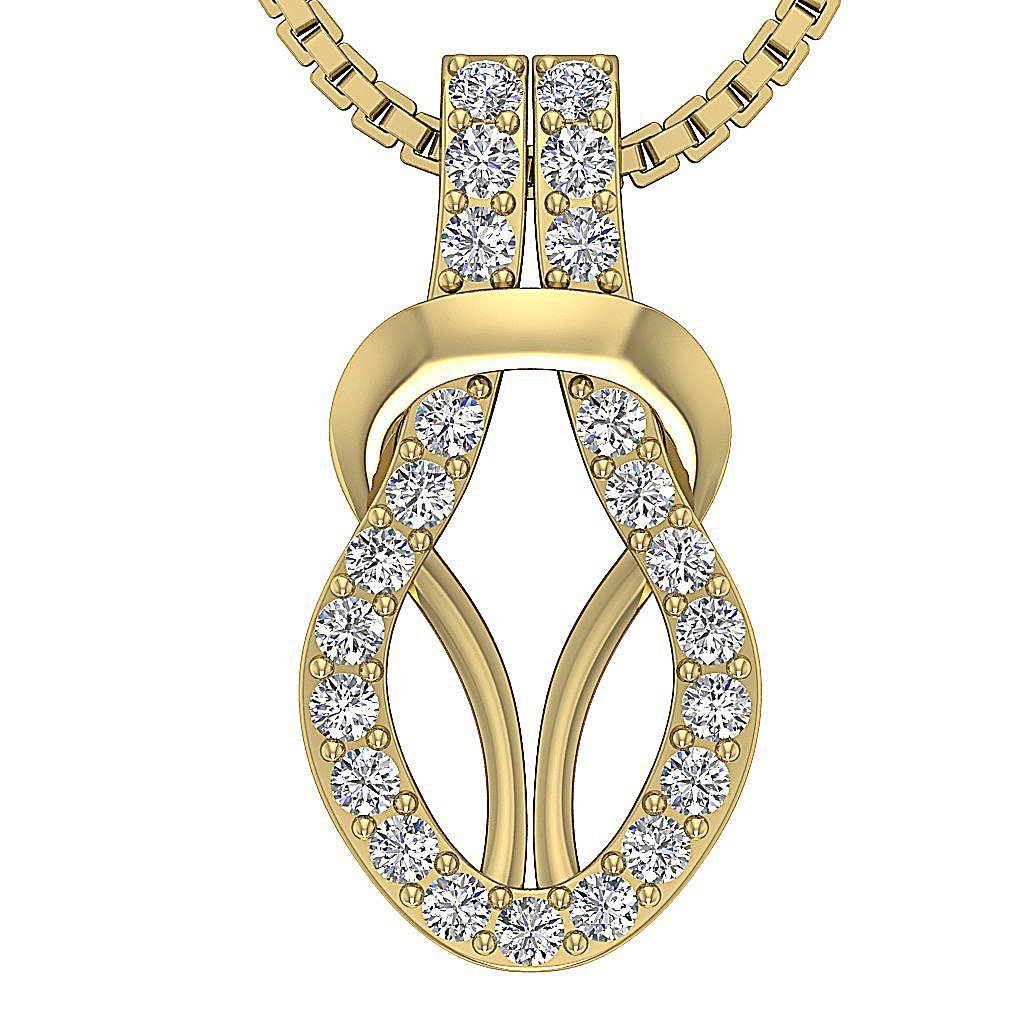 14kYellowGoldGenuineDiamondFashionPendants