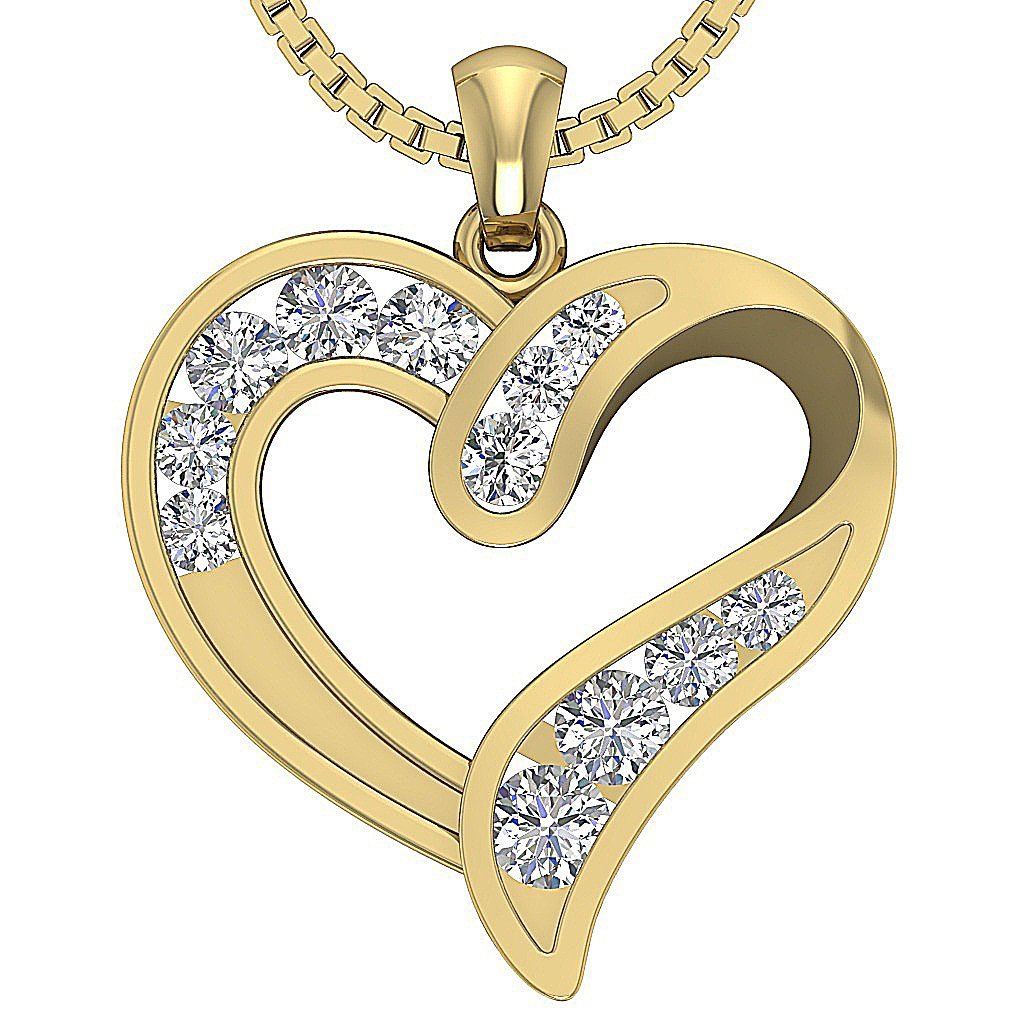 14kYellowGoldGenuineDiamondPendants